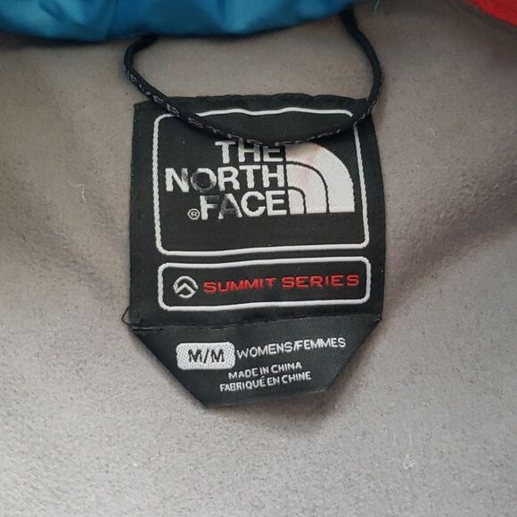 Northface Summit Series Blue Colorblock Womens Down Puffer Jacket Size Medium - Picture 2 of 5